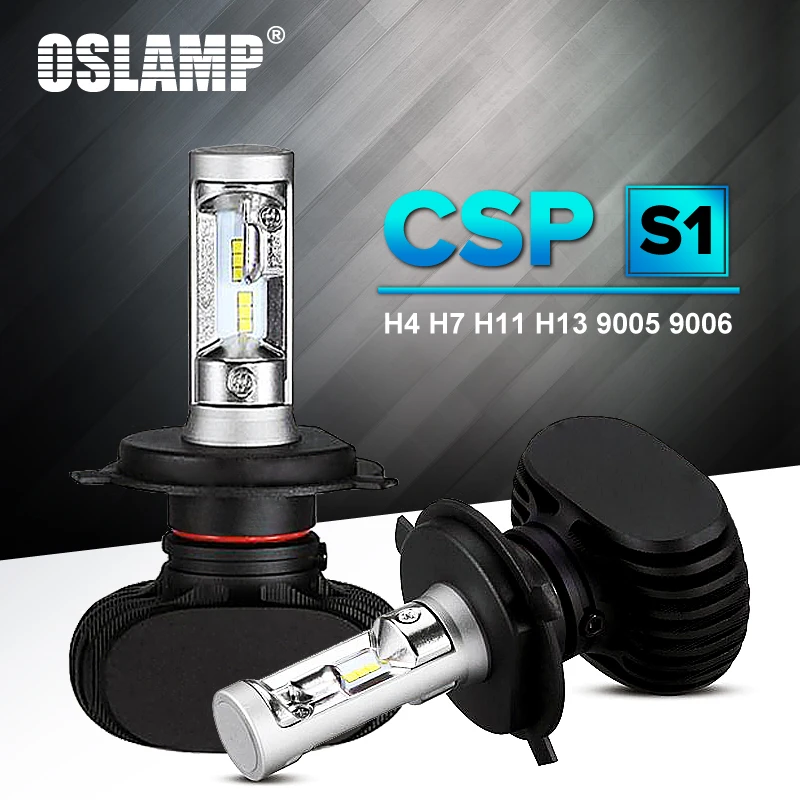 

Oslamp Auto Led H7 Headlight H13 9005 HB3 9006 HB4 Led H4 Car Bulb 6500K CSP Chip 50W 8000lm Fan-less H8 H11 Lamp All-in-one