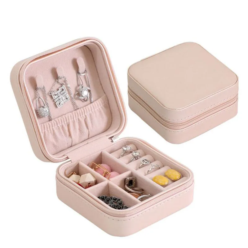 Women Jewelry Box Display Solid PU Zipper Ring Necklace Bracelet Earring Holder Travel Jewellery Gift Boxes Rangement Bijoux
Women Jewelry Box Display Solid PU Zipper Ring Necklace Bracelet Earring Holder Travel Jewellery Gift Boxes Rangement Bijoux