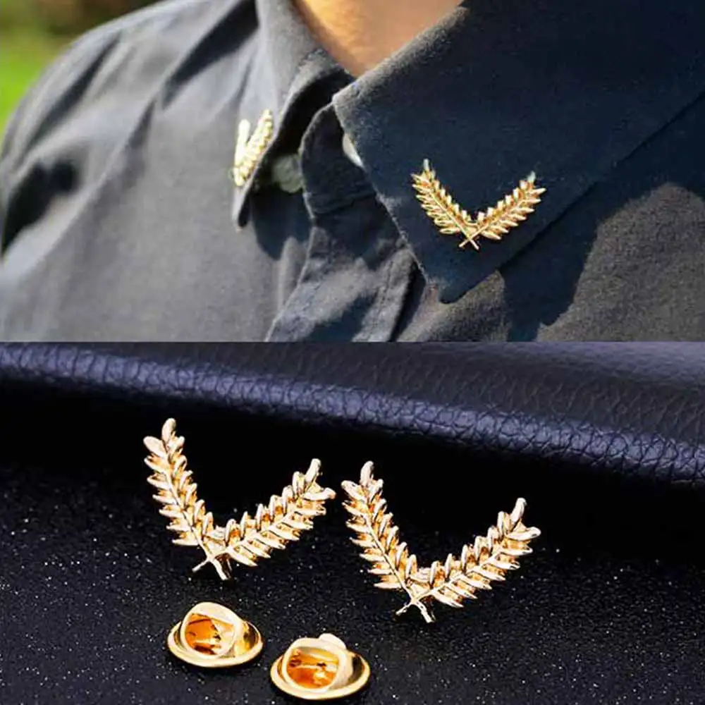 KISSWIFE Fashion suit shirt collar wheat ear brooch three-dimensional collar pin brooch couples jewelry men and women jewelry
KISSWIFE Fashion suit shirt collar wheat ear brooch three-dimensional collar pin brooch couples jewelry men and women jewelry