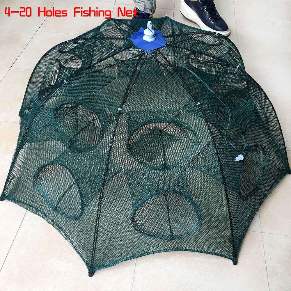 NEW Strengthened Automatic Fishing Network 4-20 Holes Folded Fishing Net Fish Shrimp Minnow Crab Baits Cast Mesh Trap
NEW Strengthened Automatic Fishing Network 4-20 Holes Folded Fishing Net Fish Shrimp Minnow Crab Baits Cast Mesh Trap