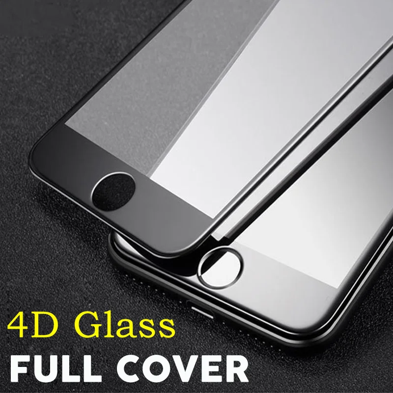 4D с уровнем твердости 9H Защитная пленка для переднего экрана iPhone 7 plus из