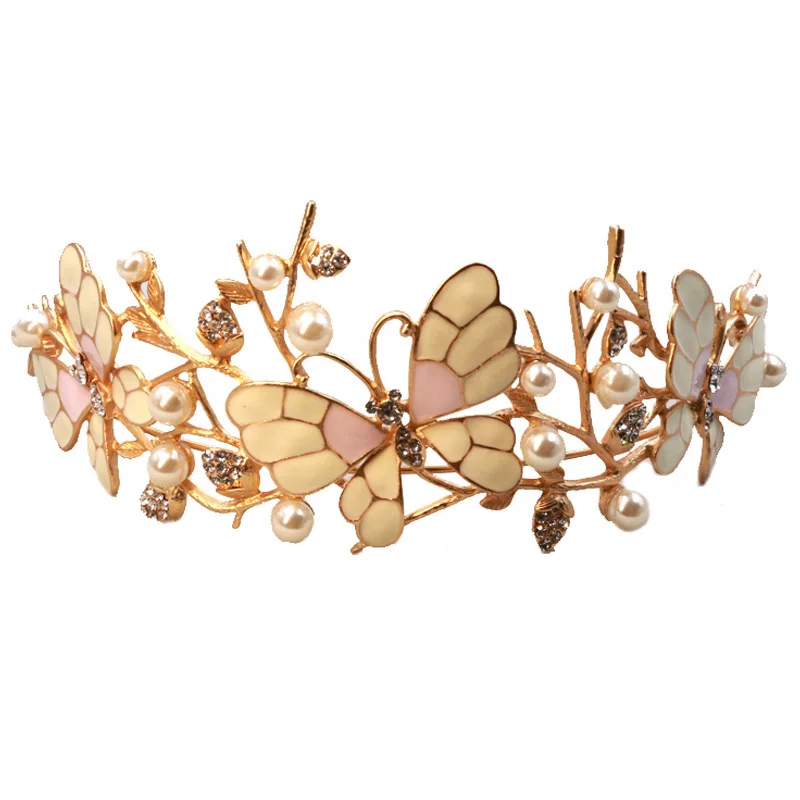 Butterfly Crystal Hair Crown Pearl Gold Tiara Princess Rhinestone Wedding Hair Accessories Ornaments Hairband Prom Bride
Butterfly Crystal Hair Crown Pearl Gold Tiara Princess Rhinestone Wedding Hair Accessories Ornaments Hairband Prom Bride