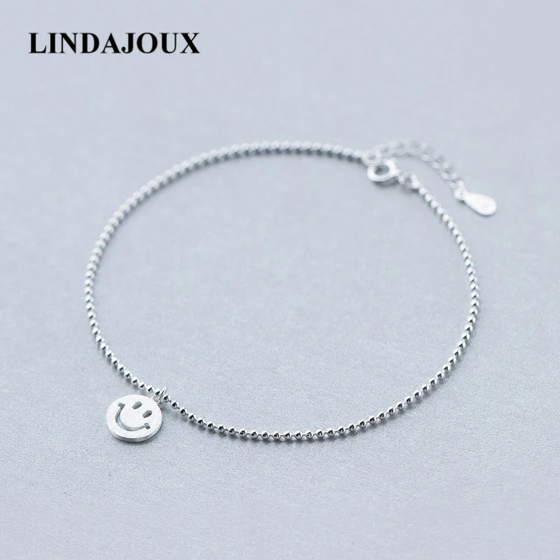Fashion Matte Hollow Smiling Face Beaded Chain 925 Sterling Silver Anklet For Women Foot Chain Ankle Bracelets Summer Jewelry
Fashion Matte Hollow Smiling Face Beaded Chain 925 Sterling Silver Anklet For Women Foot Chain Ankle Bracelets Summer Jewelry
