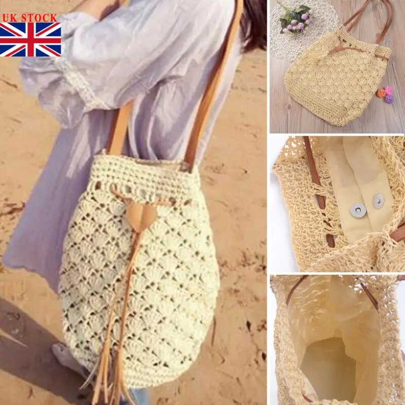 Women Bohemia Straw Bag Woven Rattan Handbag Crossbody Summer Beach Bag Summer Beach Woven Handmade Knitted Large Capacity Totes
Women Bohemia Straw Bag Woven Rattan Handbag Crossbody Summer Beach Bag Summer Beach Woven Handmade Knitted Large Capacity Totes