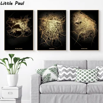 Brazil City Map Argentina City Map Modern City Rio de Janeiro Gold Map Canvas Art Print Wall Pictures for Living Room No Frame
Brazil City Map Argentina City Map Modern City Rio de Janeiro Gold Map Canvas Art Print Wall Pictures for Living Room No Frame