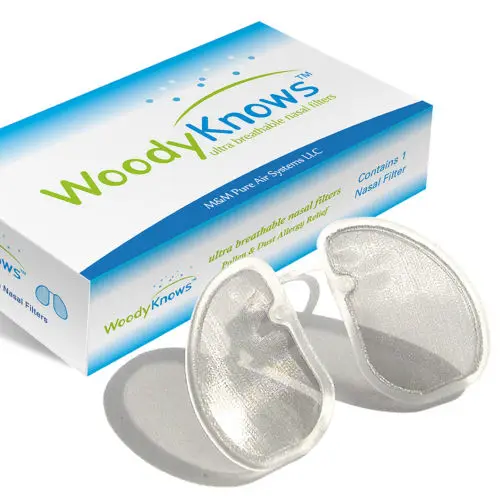 

Anti Pollen Allergies Pet Dust Allergy Hay Fever Relief PM2.5 WoodyKnows Ultra Breathable Nasal Filters (1st Gen) Nose Mask