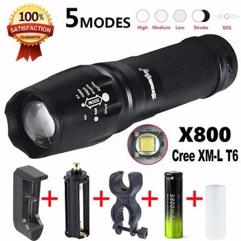 Hot Powerful Strong Lighting 5000 Lumen G700 LED Zoom Flashlight X800 Military Lumitact Torch Battery Charger
Hot Powerful Strong Lighting 5000 Lumen G700 LED Zoom Flashlight X800 Military Lumitact Torch Battery Charger