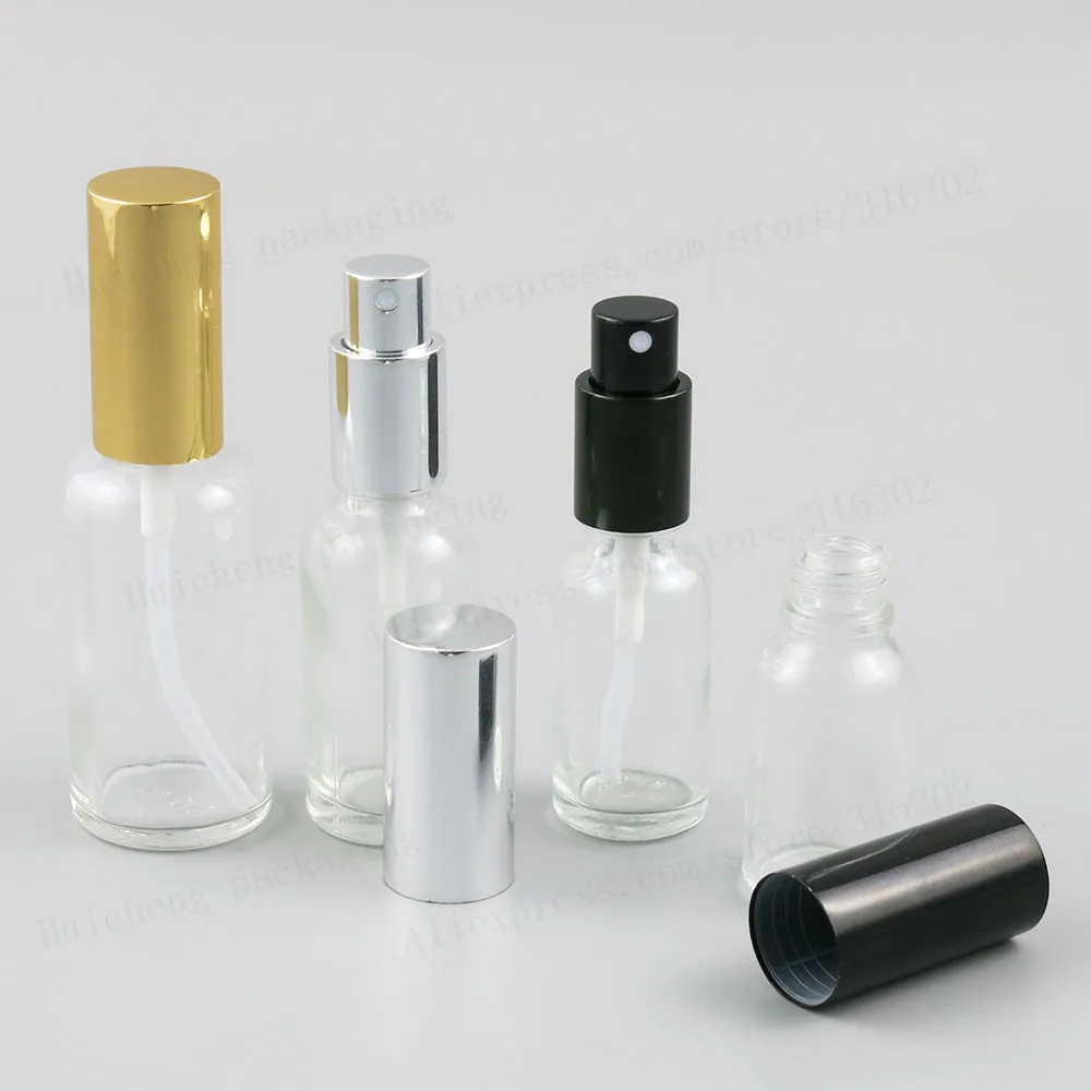 

Transparent Empty Glass Bottle With Aluminium Mist Sprayer Travel Glass Parfum Bottle 100ML 50ML 30ML 20ML 15ML 10ML 200PCS