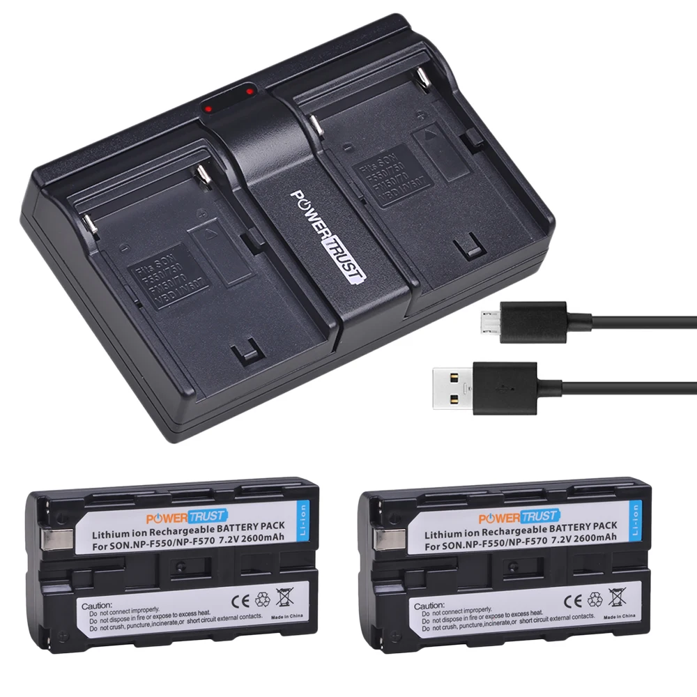 2Pcs 2600mAh NP-F550 NP-F570 Rechargeable Battery and Dual Charger for Sony Sony NP-F330 NP-F530 NP-F570 NP-F730 NP-F750 Hi-8
2Pcs 2600mAh NP-F550 NP-F570 Rechargeable Battery and Dual Charger for Sony Sony NP-F330 NP-F530 NP-F570 NP-F730 NP-F750 Hi-8