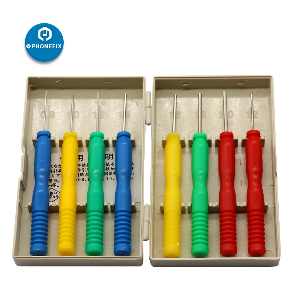 PHONEFIX 8PCS Hollow needles desoldering tool Stainless steel kits for disassemble Electronic Components on PCB board
PHONEFIX 8PCS Hollow needles desoldering tool Stainless steel kits for disassemble Electronic Components on PCB board