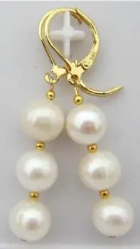 Hot AAA 9-10mm Perfect South Sea White Pearl Earrings14k/20 Solid Gold Marked
Hot AAA 9-10mm Perfect South Sea White Pearl Earrings14k/20 Solid Gold Marked