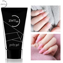 ZWTale 30 г прозрачный розовый лак для ногтей Полиакриловый гель УФ светодиодный строитель ногтей акрил ic гель для строительства маникюра диза...(China)