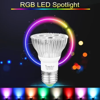 RGB Led Bulb Lamp AC 85-265V LED Spot light Party Decoration 10W RGB Lighting IR Remote Control 16 Color
RGB Led Bulb Lamp AC 85-265V LED Spot light Party Decoration 10W RGB Lighting IR Remote Control 16 Color