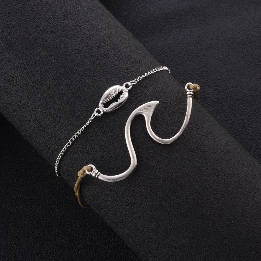 Lacoogh 2pcs/sets Beach Bohemia Ankle Bracelet leg bracelet Silver Ankle Simple Wave Shell Shape Chain Jewelry Women Men Summer
Lacoogh 2pcs/sets Beach Bohemia Ankle Bracelet leg bracelet Silver Ankle Simple Wave Shell Shape Chain Jewelry Women Men Summer