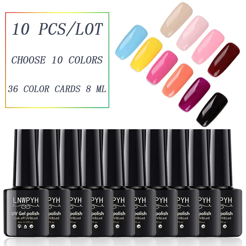 8 ML 10 colors Gel Nail Polish Set Nail Art Gel Lacquer UV LED Lamp Design acrylic nail Manicure Set
8 ML 10 colors Gel Nail Polish Set Nail Art Gel Lacquer UV LED Lamp Design acrylic nail Manicure Set