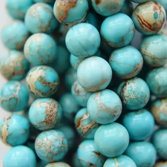 Sea Sediment Imperial Jasper Beads - Round 6 mm Gemstone Beads - Full Strand 16", 65 beads, item 14
Sea Sediment Imperial Jasper Beads - Round 6 mm Gemstone Beads - Full Strand 16", 65 beads, item 14