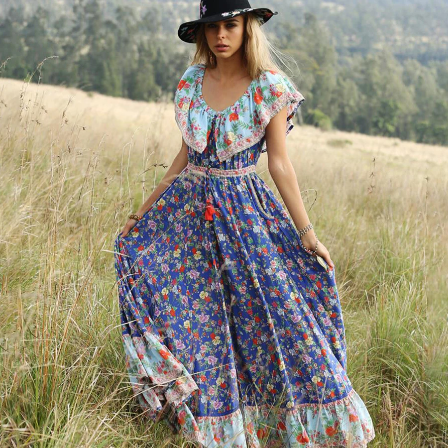 TEELYNN boho dress off the shoulder sundress 2019 rayon floral print Elastic waist beach wear summer women drsses Gypsy vestido
TEELYNN boho dress off the shoulder sundress 2019 rayon floral print Elastic waist beach wear summer women drsses Gypsy vestido