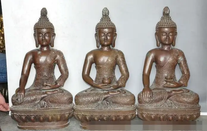 S03609 24" chinese buddhism bronze 3 sakyamuni Tathagata Sambo Buddha immortal statue (B0328)
S03609 24" chinese buddhism bronze 3 sakyamuni Tathagata Sambo Buddha immortal statue (B0328)