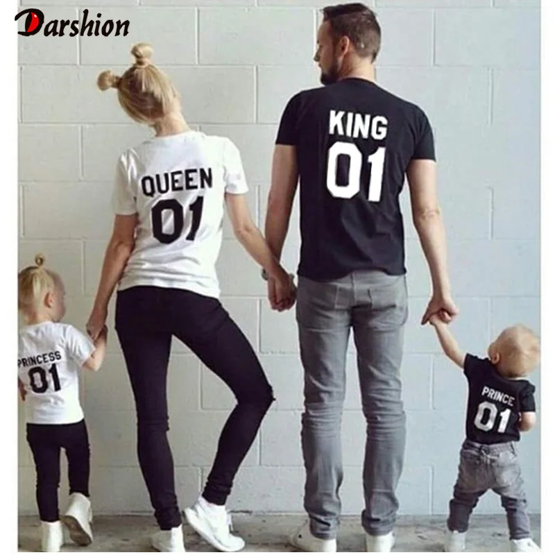 Summer Family Matching Outfits Mommy Daddy Kid Son Baby T-Shirt Shirts King Queen Family Clothes Child Tees Letter Print Tops
Summer Family Matching Outfits Mommy Daddy Kid Son Baby T-Shirt Shirts King Queen Family Clothes Child Tees Letter Print Tops