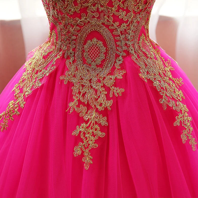 shop Quinceanera Dress Gold Appliques Lace Sweet 16 Dress Ball Gown