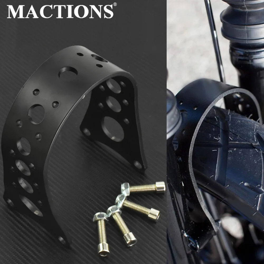 Матовый черный фиксатор крыла передней вилки мотоцикла для Harley Sportster XL 1988-2017 Dyna FXR
