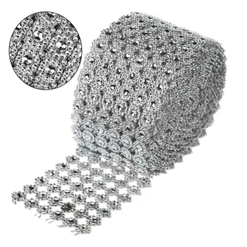 5Yards (15ft) Bling Crystal Ribbon 6Rows Silver Rhinestone Daisy Flower Diamond Mesh Christmas Wedding Decor Candle Decor
5Yards (15ft) Bling Crystal Ribbon 6Rows Silver Rhinestone Daisy Flower Diamond Mesh Christmas Wedding Decor Candle Decor