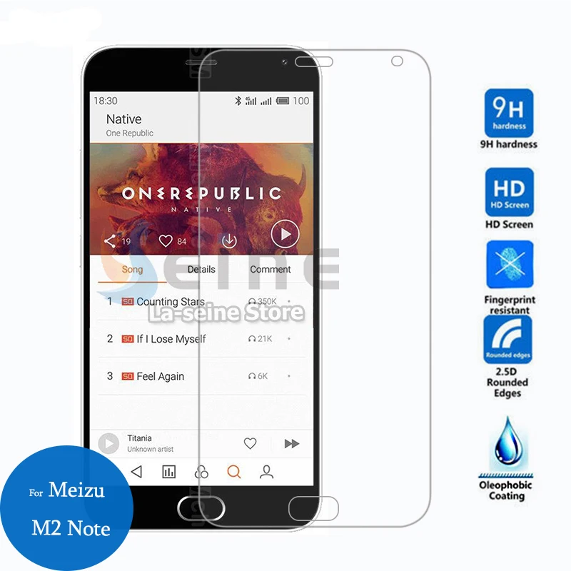 For Meizu M2 note Tempered Glass Screen Protector 2.5 9h Safety Protective Film on Meilan M571 note2 M571C M571U Dual | Мобильные