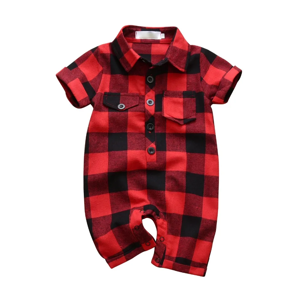 Baby Boys Romper Infant Clothing Toddler Red Plaid Gentleman Style Short Sleeve jumpsuit Newborn Clothes
Baby Boys Romper Infant Clothing Toddler Red Plaid Gentleman Style Short Sleeve jumpsuit Newborn Clothes