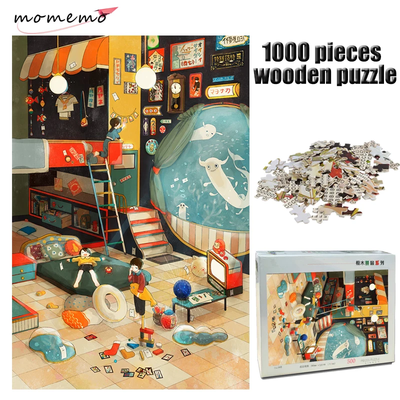 MOMEMO Cartoon Painting Jigsaw Puzzle 1000 Pieces Adult Wooden Puzzle Decompression Puzzles Game for Children Educational Toys
MOMEMO Cartoon Painting Jigsaw Puzzle 1000 Pieces Adult Wooden Puzzle Decompression Puzzles Game for Children Educational Toys