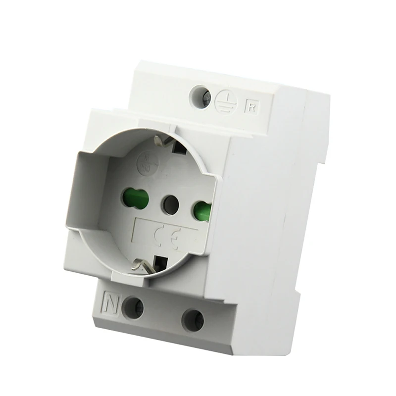 

Italian Type Rail Socket Din Rail Mount Power Modular Socket 16A 250V AC30 Socket Connector Italy Standard