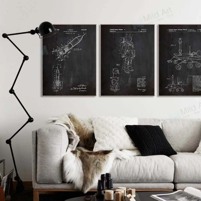 Black and White Vintage Patent Sketch Posters Print Spaceship Astronaut Boy Gifts A4 Wall Art Picture Home Decor Canvas Painting
Black and White Vintage Patent Sketch Posters Print Spaceship Astronaut Boy Gifts A4 Wall Art Picture Home Decor Canvas Painting