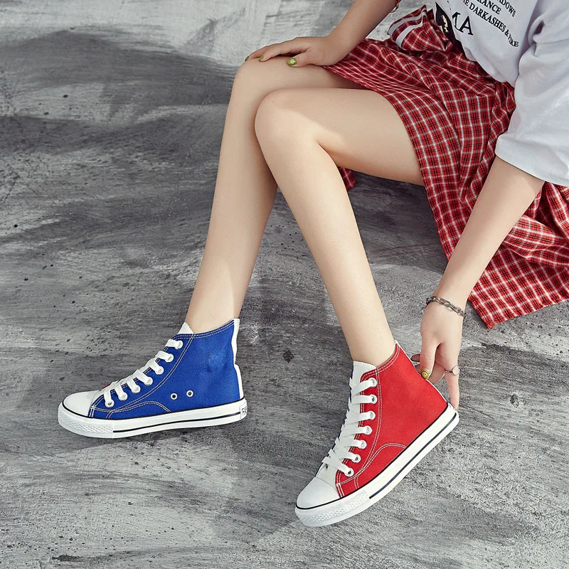 JINBEILEE Couple High-top Skateboard Shoes Men and Women Casual Sports Color Matching Large Size Women Canvas Shoes
JINBEILEE Couple High-top Skateboard Shoes Men and Women Casual Sports Color Matching Large Size Women Canvas Shoes