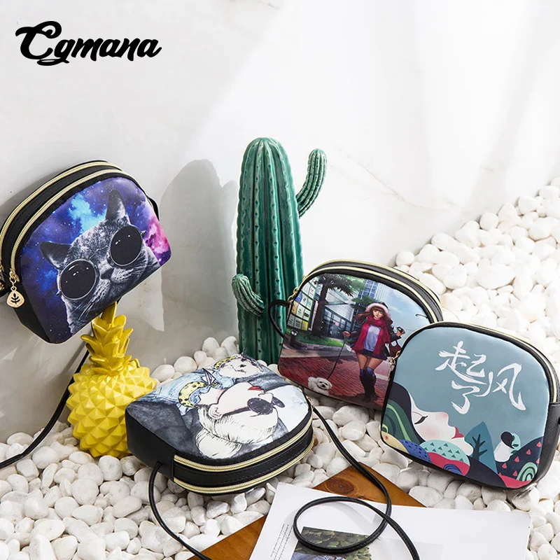 CGMANA Fashion Cartoon Printed Mini Shell Messenger Bag 2018 New Girls Lovely Crossbody Bag Female Shoulder Bags Bolsa Feminina
CGMANA Fashion Cartoon Printed Mini Shell Messenger Bag 2018 New Girls Lovely Crossbody Bag Female Shoulder Bags Bolsa Feminina