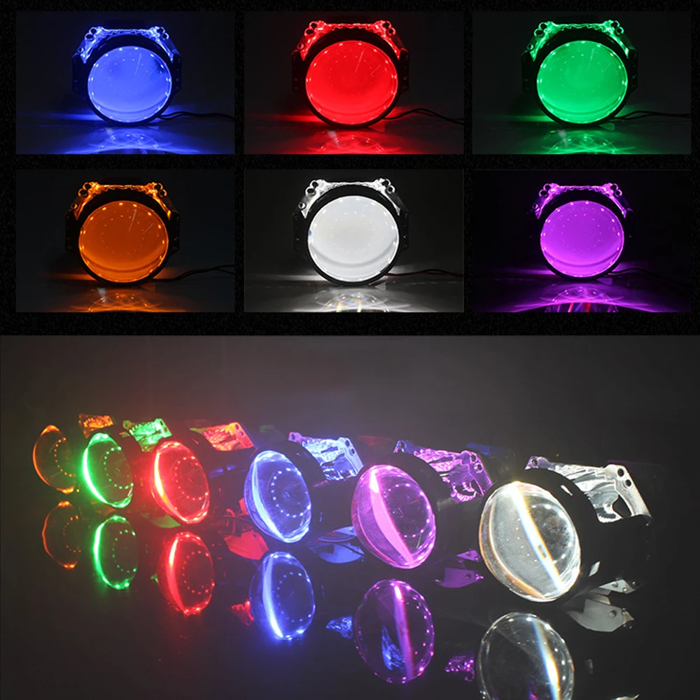 2.5 3.0 inch LED Devil demon eyes HID Bi xenon projector lens Headlight Retrofit Red Blue Green Yellow Purple car styling
2.5 3.0 inch LED Devil demon eyes HID Bi xenon projector lens Headlight Retrofit Red Blue Green Yellow Purple car styling