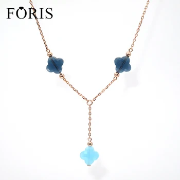 FORIS Fashion Brand Jewerlry 3 Four Leaf Clover Crystal Rose Gold Long Necklace For Women Gift 6 Colors PN030
FORIS Fashion Brand Jewerlry 3 Four Leaf Clover Crystal Rose Gold Long Necklace For Women Gift 6 Colors PN030