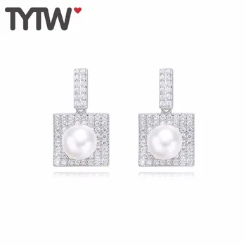 TYTW 925 Sterling Silver Earring Freshwater Pearl Women Korea Fashion Brand Earring Square white Pink Gray Shell Pearls Earbob
TYTW 925 Sterling Silver Earring Freshwater Pearl Women Korea Fashion Brand Earring Square white Pink Gray Shell Pearls Earbob