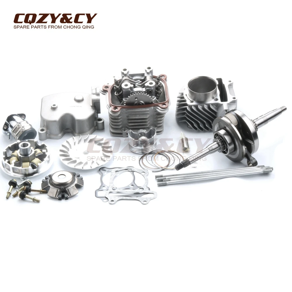 61mm 180cc 4 valve Racing Big Bore Cylinder & Head Kit & Racing Crankshaft for KYMCO G3 G4 V-Link GP 125 Agility 150 Super 8 4V
61mm 180cc 4 valve Racing Big Bore Cylinder & Head Kit & Racing Crankshaft for KYMCO G3 G4 V-Link GP 125 Agility 150 Super 8 4V