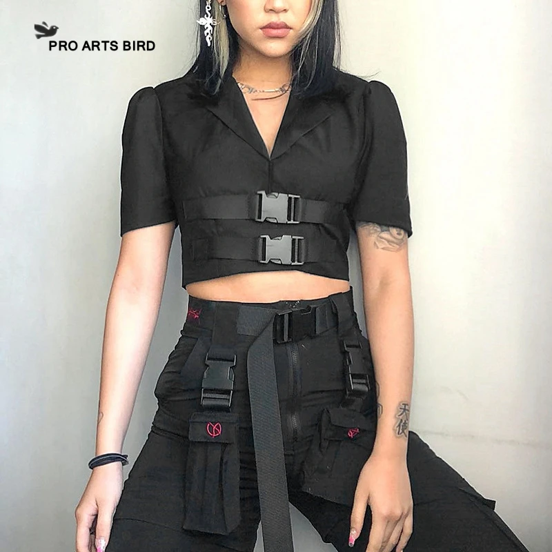 2019 Hot Sale New Summer Sexy Women School Bag Buckle Top Short-sleeved V-neck Nightclub Short Top
2019 Hot Sale New Summer Sexy Women School Bag Buckle Top Short-sleeved V-neck Nightclub Short Top