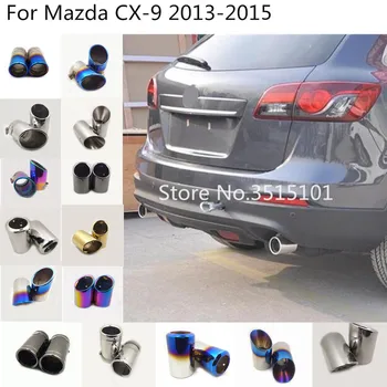 car rear back protect Stainless steel cover muffler pipe outlet dedicate exhaust tip tail 2pcs For Mazda CX-9 CX9 2013 2014 2015
car rear back protect Stainless steel cover muffler pipe outlet dedicate exhaust tip tail 2pcs For Mazda CX-9 CX9 2013 2014 2015