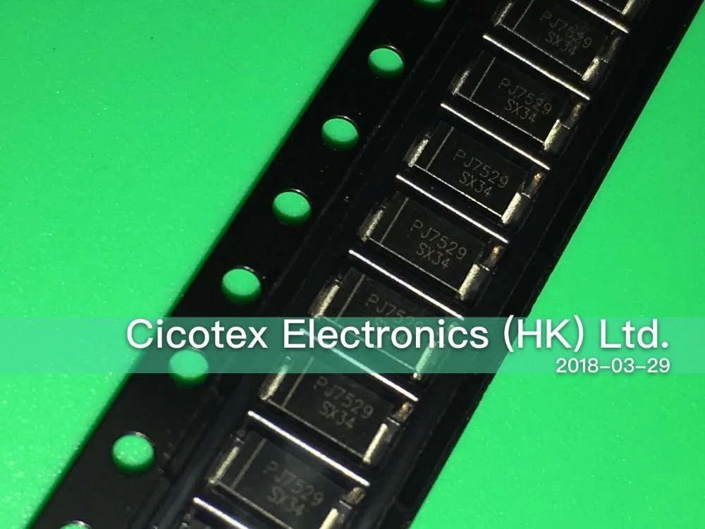 50pcs/lot SX34 T/R SMA DO-214AC 3A 40V SX34-TR SURFACE MOUNT SCHOTTKY BARRIER RECTIFIER SX34T/R
50pcs/lot SX34 T/R SMA DO-214AC 3A 40V SX34-TR SURFACE MOUNT SCHOTTKY BARRIER RECTIFIER SX34T/R