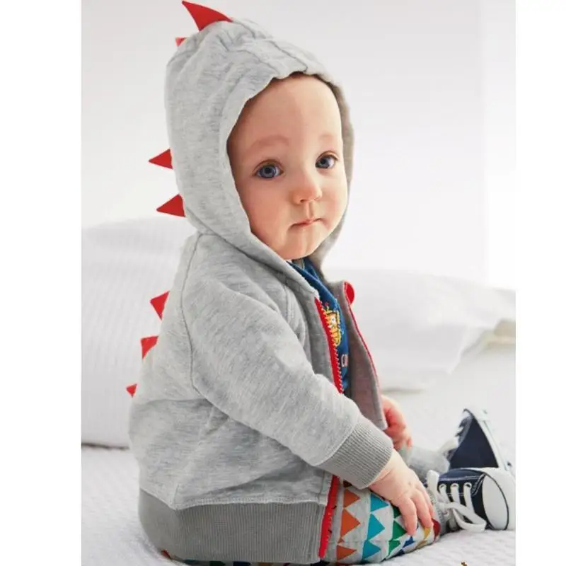 Cute Autumn Baby Boys Long Sleeve Hooded Sweater Coat Dinosaur Shape Zipper Sweatshirt Cotton Baby Clothes High Quality
Cute Autumn Baby Boys Long Sleeve Hooded Sweater Coat Dinosaur Shape Zipper Sweatshirt Cotton Baby Clothes High Quality