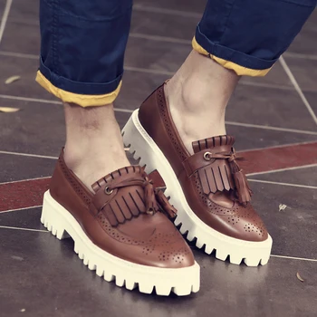 New Bullock Shoes fashion male leather platform shoes increased Korean men genuine leather Oxford brogue flats shoes
New Bullock Shoes fashion male leather platform shoes increased Korean men genuine leather Oxford brogue flats shoes
