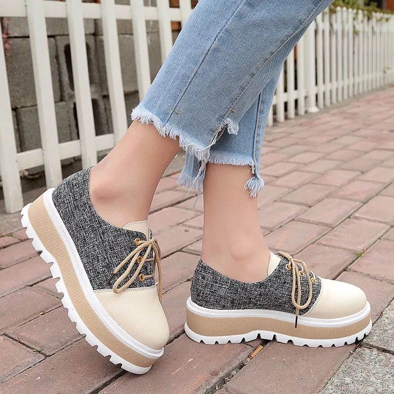 Solid Color Lace Up Women Casual Shoes 2019 Spring New Women Platform Shoes Round Toe Breathable Women Flats XWD7307
Solid Color Lace Up Women Casual Shoes 2019 Spring New Women Platform Shoes Round Toe Breathable Women Flats XWD7307