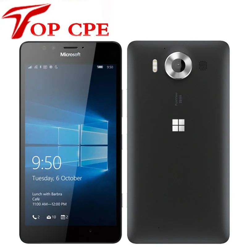 Оригинальный разблокированный сотовый телефон Nokia Microsoft Lumia 950 шестиядерный LTE 4G 32