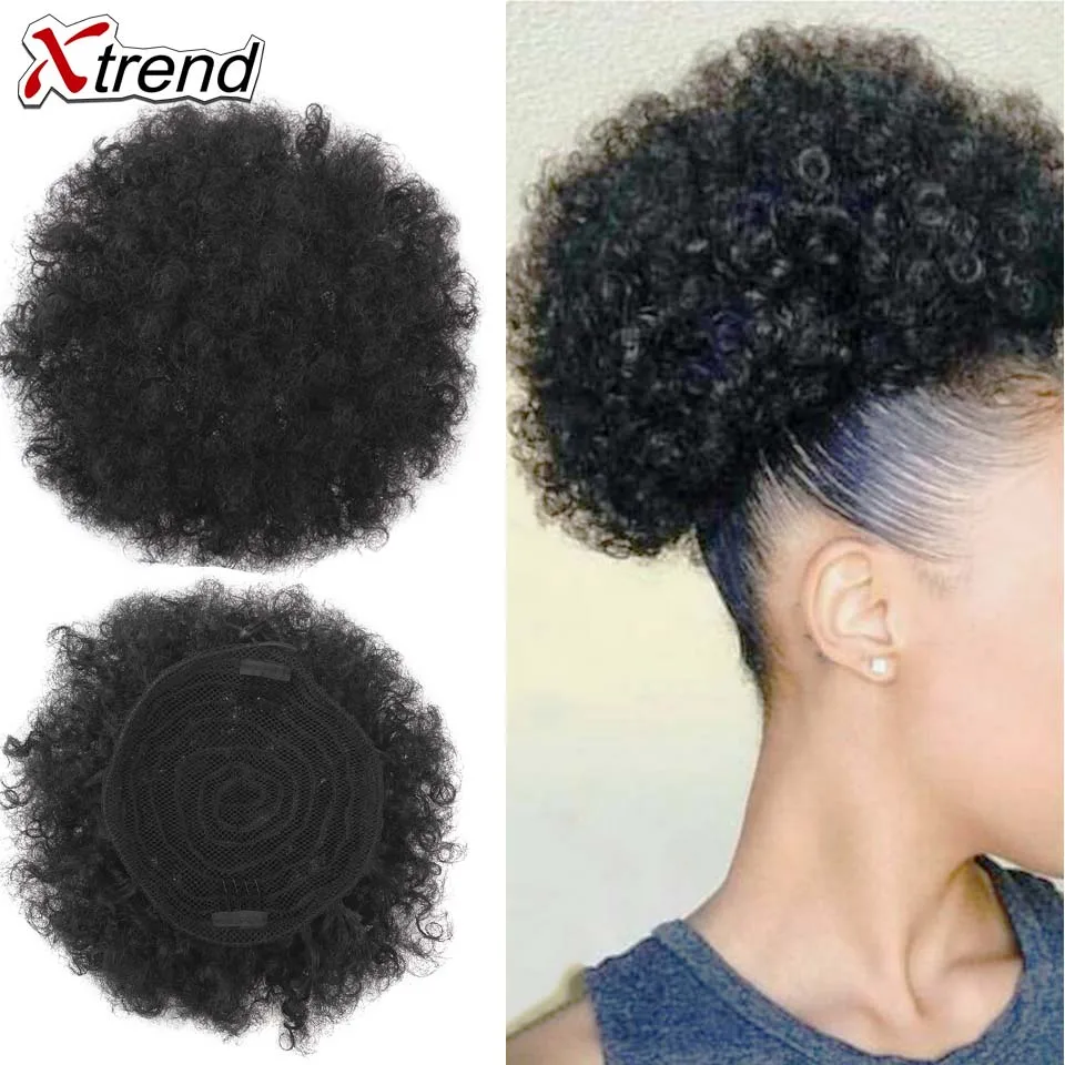 Xtrend High Afro Puff Drawstring Ponytail Extensions Hair Bun Synthetic Kinky Curly Pony Tail Postiche Cheveux Chignon Hairpiece
Xtrend High Afro Puff Drawstring Ponytail Extensions Hair Bun Synthetic Kinky Curly Pony Tail Postiche Cheveux Chignon Hairpiece