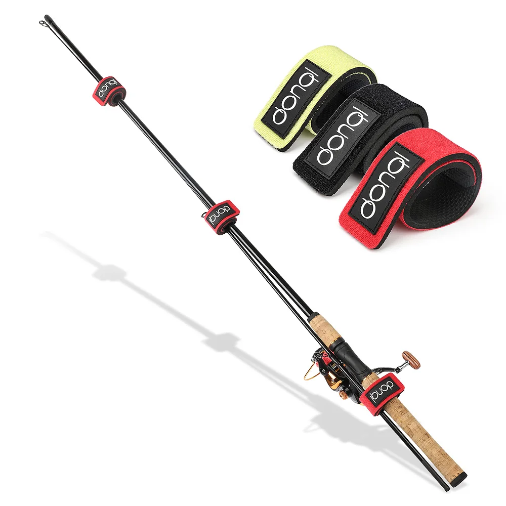 Self Adhesive Reusable Cable Tie Nylon Fastener Hook Loop Strap Cord Ties Fishing Rod Tool Fastening Tape Fishing Tools