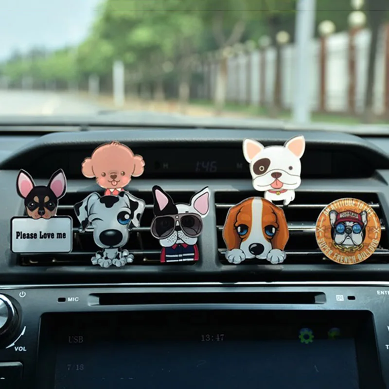 Car-styling Cute Dogs Creative Auto Air Conditioner Outlet Decoration Perfume Clip Air Freshener Car Tuyere Fragrance Ornament
Car-styling Cute Dogs Creative Auto Air Conditioner Outlet Decoration Perfume Clip Air Freshener Car Tuyere Fragrance Ornament