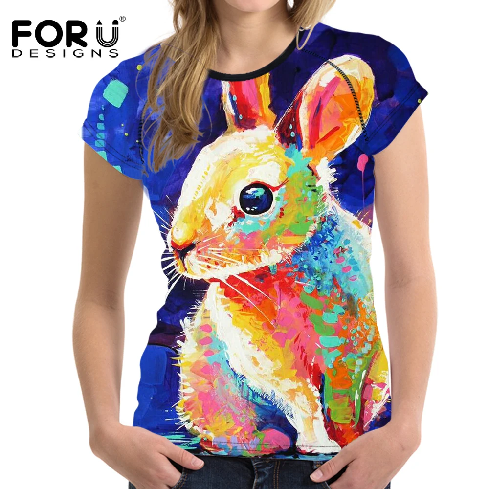 FORUDESIGNS Harajuku Female T Shirts With Cute Rabbit Tee Shirt for Women Super Kawaii TShirts Girls Short Sleeve Tees Peacock
FORUDESIGNS Harajuku Female T Shirts With Cute Rabbit Tee Shirt for Women Super Kawaii TShirts Girls Short Sleeve Tees Peacock