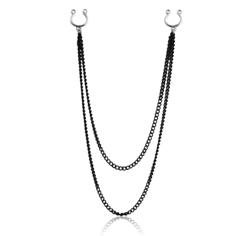 1PCS Fashion Stainless Steel 2 layer Chains Non pierced Clip On Nipple Rings Women Fake Sexy Bell Nipple Ring Body Jewelry
1PCS Fashion Stainless Steel 2 layer Chains Non pierced Clip On Nipple Rings Women Fake Sexy Bell Nipple Ring Body Jewelry
