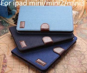 New jean Luxury PU leather smart stand case cover for apple ipad mini mini 2 mini 3 2016 case with Card slot table case+film
New jean Luxury PU leather smart stand case cover for apple ipad mini mini 2 mini 3 2016 case with Card slot table case+film